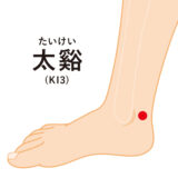 本日のツボ紹介　太渓(たいけい) 冷え解消・美容効果・腎機能を高める「万能ツボ」