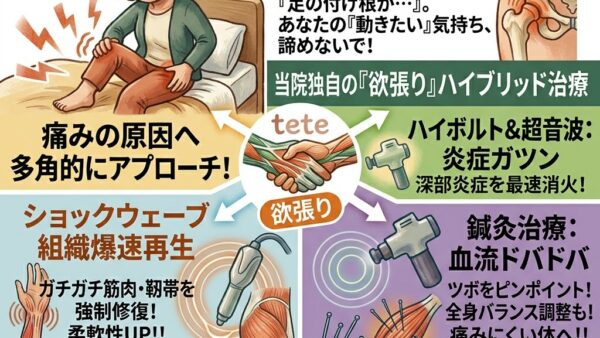 【歩くたび足の付け根がズキッ…】年齢のせいと諦めないで！股関節の痛みを救うハイブリッド治療