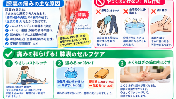 【膝裏の痛み】歩くとズキッ… その原因、実は「膝」だけじゃない？