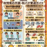 【秋バテ？夏の疲れ？それとも気象病？】秋特有の「だるさ・肩こり・頭痛」の正体と撃退法！