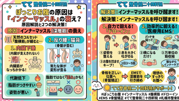 【ぽっこりお腹の原因】食事制限しても凹まない理由とは？インナーマッスルの秘密と効率的な鍛え方