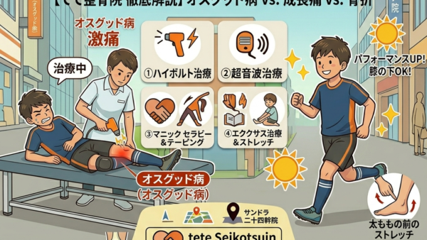 【膝の下が出っ張って痛い…】成長期の子供に多い「オスグッド病」の正体と根本改善法