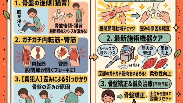 【床に座ると膝が浮く…】「あぐらがかけない」激硬股関節の真犯人とスッキリ座れる改善法