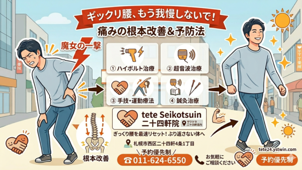 魔女の一撃「ぎっくり腰」を防ぐ！危険度の見極めからハイブリッド治療まで徹底解説